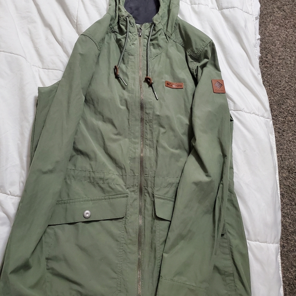 Columbia Olive Green Utility Jacket with Hood
